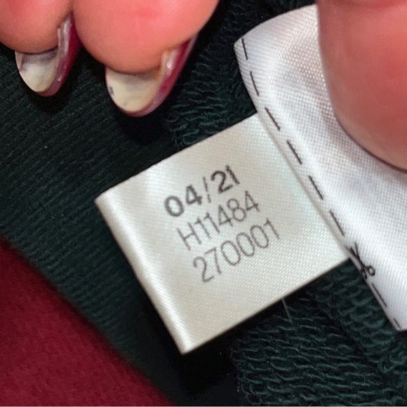 Adidas dark Green Sweatshirt arm tape Hoodie Mens Vented Trefoil Pocket Cotton S - Picture 10 of 16